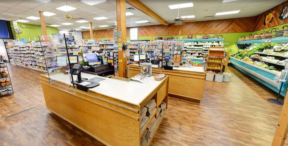 inside store view from the checkout counters